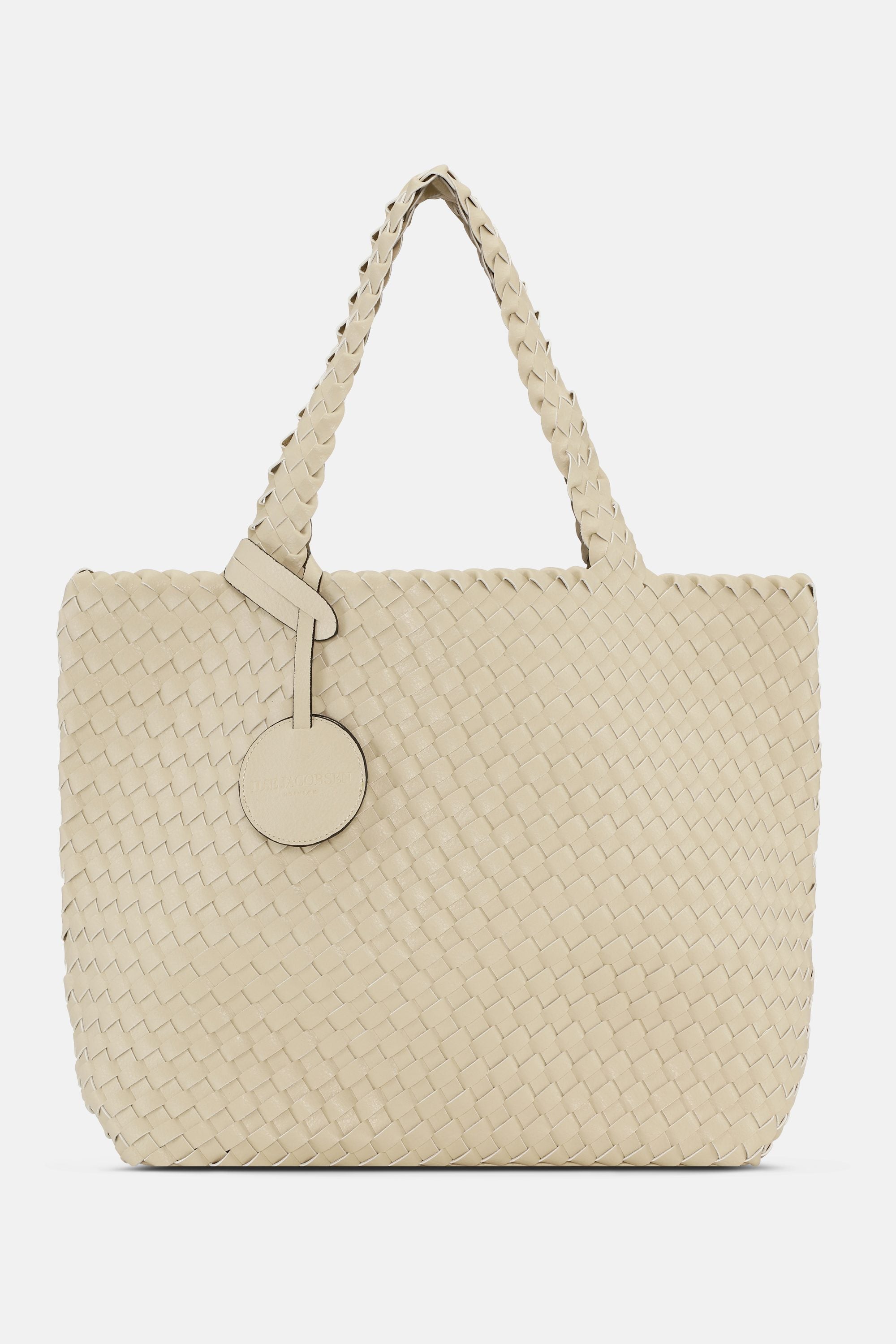 Tote Bag Geflochten - Ivory Platin